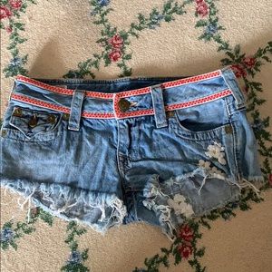 Floral Jeans shorts